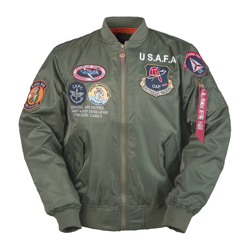 🛫 S.A.F.A “Coastal Air Cadet” MA-1 Bomber Jacket – Midnight Ops Edition 🛫