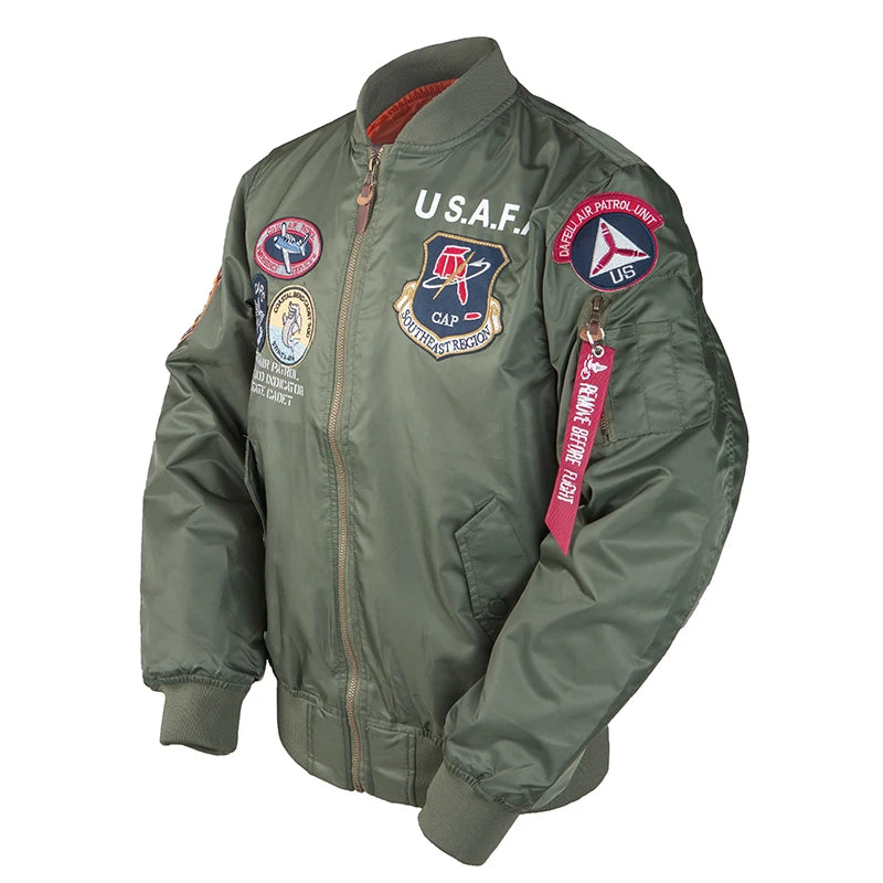 🛫 S.A.F.A “Coastal Air Cadet” MA-1 Bomber Jacket – Midnight Ops Edition 🛫