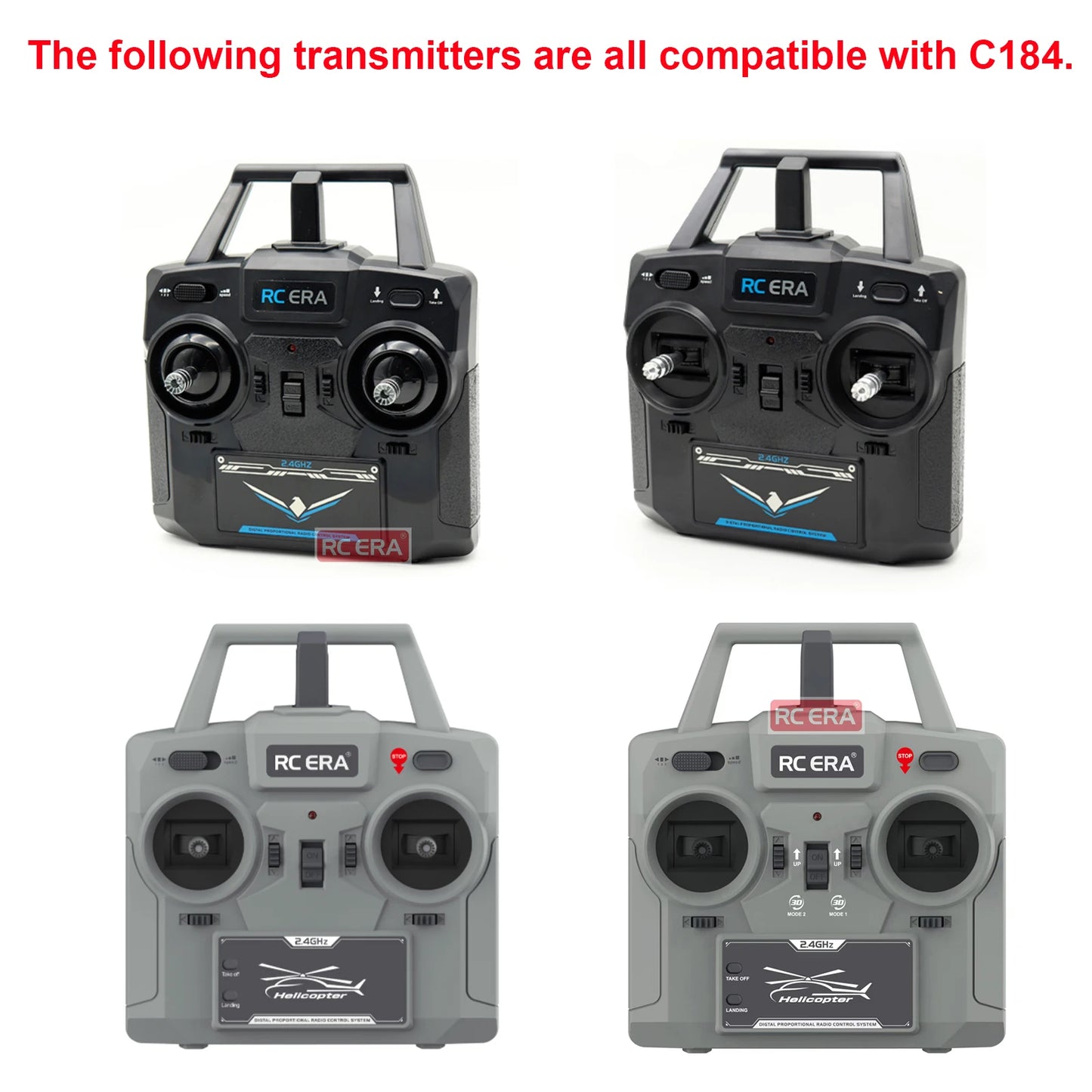 RC ERA C184 Mini MD500 100 Size Gyro Stabilized Helicopter with Optical Flow Sensor 4CH RC Aircraft for Adults