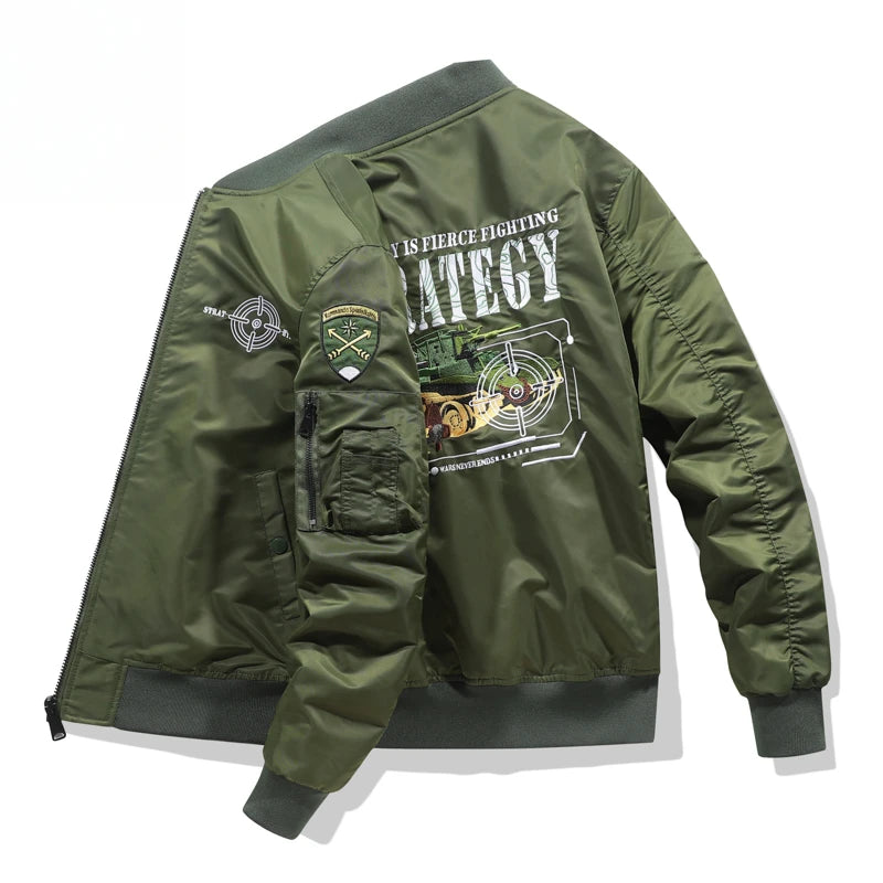 🎯 STRATEGY “Strat-Fighting” Tactical Bomber Jacket – Covert Ops Edition 🎯