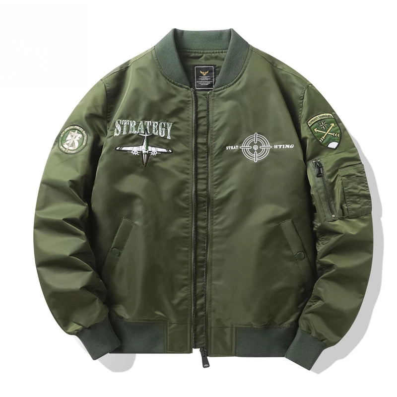 🎯 STRATEGY “Strat-Fighting” Tactical Bomber Jacket – Covert Ops Edition 🎯