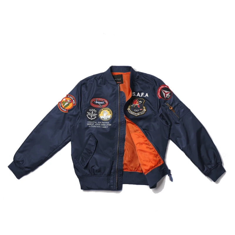 🛫 S.A.F.A “Coastal Air Cadet” MA-1 Bomber Jacket – Midnight Ops Edition 🛫